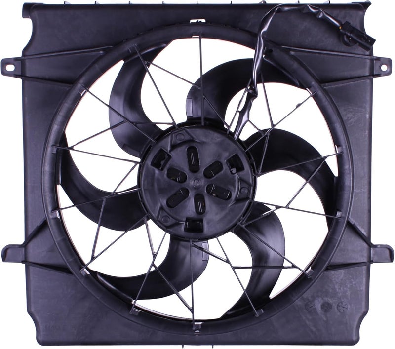 Torcia TYG Upgraded Radiator Cooling Fan Assembly Fit for 2006-2007 Jeep Liberty 3.7L Electric Fan w/o Heavy Duty | 2-Pin | 5183563AA CH3117104 620-053 - Image 2